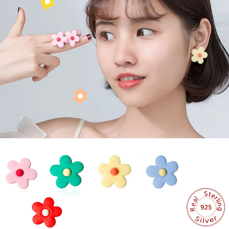 Новый дизайн, милые ювелирные изделия из стерлингового серебра 925 пробы, серьги-гвоздики с цветком для женщин, девушек, подростков, корейски... 
Новый дизайн, милые ювелирные изделия из стерлингового серебра 925 пробы, серьги-гвоздики с цветком для женщин, девушек, подростков, корейски...