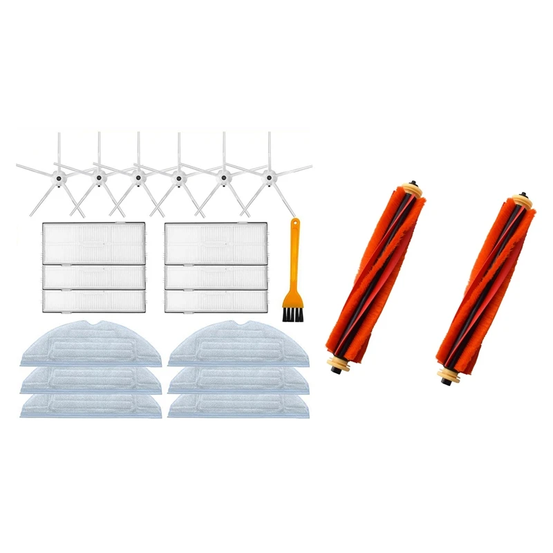2 Set Vacuum Cleaner Parts: 1 Set HEPA Filter Washable Side Brush Mop Cloths & 1 Set Rubber Main Brush
2 Set Vacuum Cleaner Parts: 1 Set HEPA Filter Washable Side Brush Mop Cloths & 1 Set Rubber Main Brush