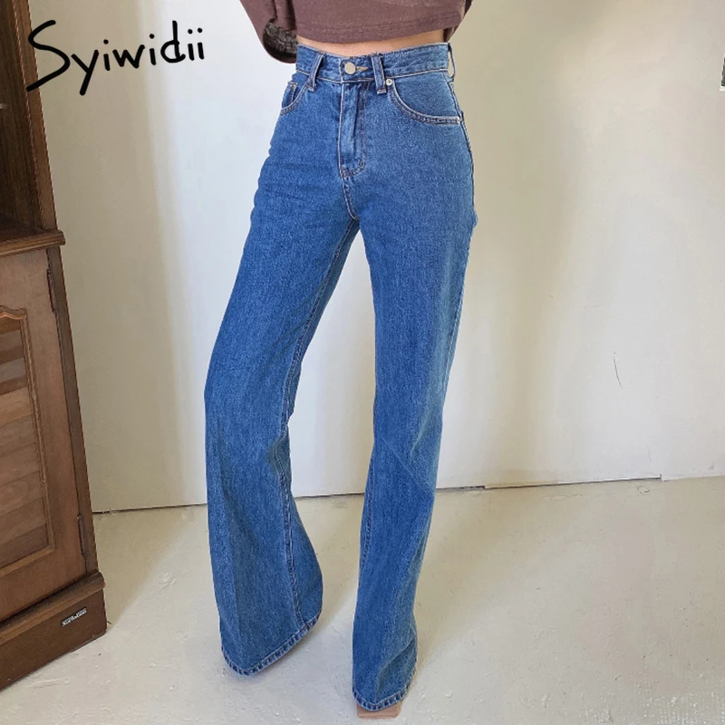 Syiwidii Women Mom Jeans High Waist Denim Pants Loose Straight Full Length Wide Leg Blue New Fashion 2021 Oversized Trousers
Syiwidii Women Mom Jeans High Waist Denim Pants Loose Straight Full Length Wide Leg Blue New Fashion 2021 Oversized Trousers