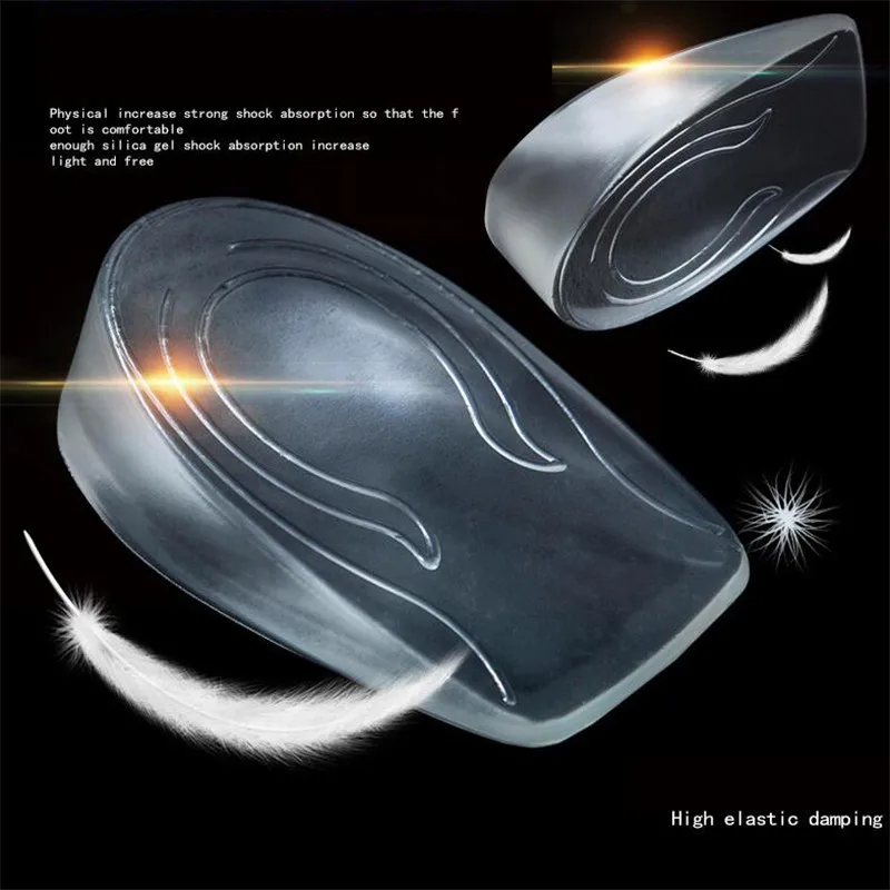 Men Women Silicone Gel Clear Heightening Shoe Pad Foot Care Protector Insoles Elastic Cushion Arch Support Insert Heel Pads
Men Women Silicone Gel Clear Heightening Shoe Pad Foot Care Protector Insoles Elastic Cushion Arch Support Insert Heel Pads