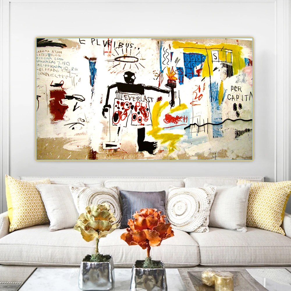 Holover Jean Michel Basquiat"For Capita"Abstract Graffiti Canvas Oil Painting Poster Wall Art Aesthetic Home Interior Decor
Holover Jean Michel Basquiat"For Capita"Abstract Graffiti Canvas Oil Painting Poster Wall Art Aesthetic Home Interior Decor