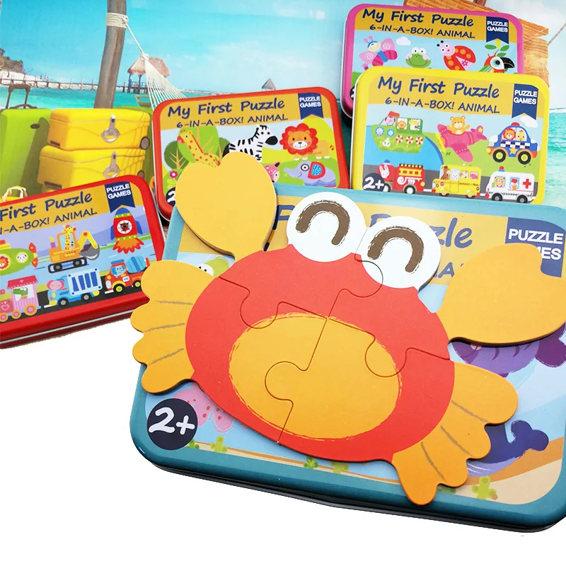 Wooden Baby Puzzle Enlightenment Young Children Entry Shape Puzzle Iron Boxed Exquisite Animal Insect Traffic Six in One Wood
Wooden Baby Puzzle Enlightenment Young Children Entry Shape Puzzle Iron Boxed Exquisite Animal Insect Traffic Six in One Wood