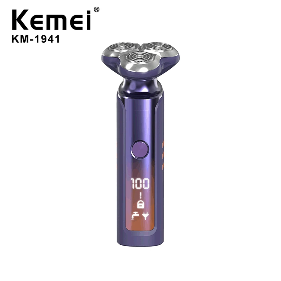 KEMEI Men Electric Shaver Full Body Washable USB Rechargeable Dry Wet Beard Trimmer Shaving Machine LCD Display Electric Razor
KEMEI Men Electric Shaver Full Body Washable USB Rechargeable Dry Wet Beard Trimmer Shaving Machine LCD Display Electric Razor