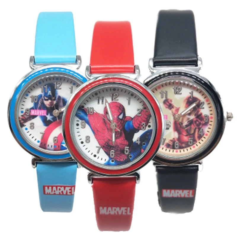 Cartoon Disney Spiderman Iron-man Captain America Watch Children's Anime Figure Quartz Watchs Boy Toy Watches Kids Clock Gifts
Cartoon Disney Spiderman Iron-man Captain America Watch Children's Anime Figure Quartz Watchs Boy Toy Watches Kids Clock Gifts