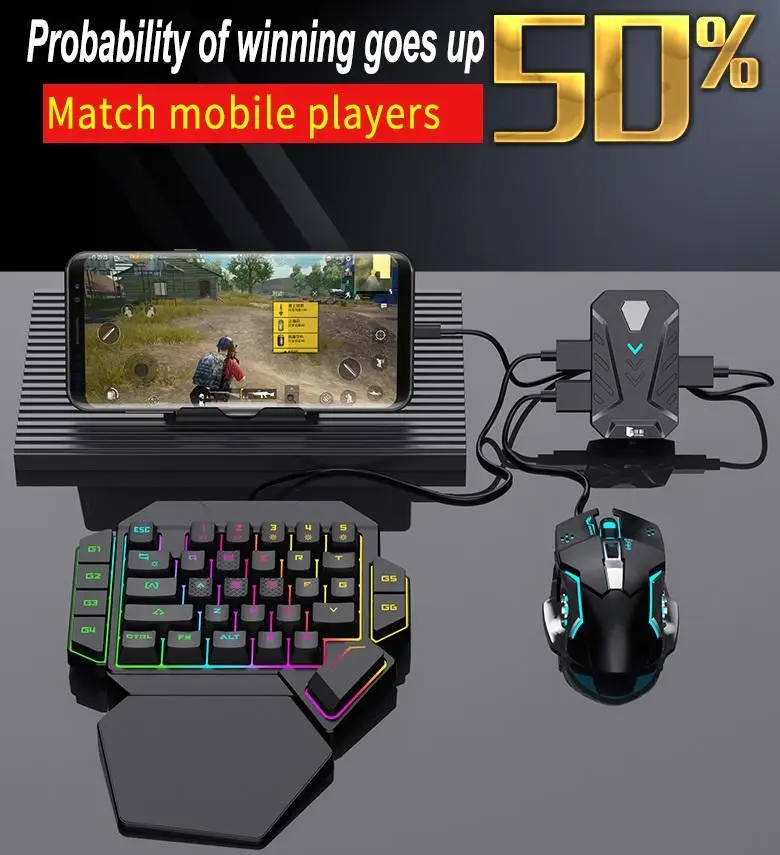 Game Converter PUBG Bluetooth 5.0 Programmable Mobile Controller Wireless Gaming Mouse Keyboard Converter for Android and IOS
Game Converter PUBG Bluetooth 5.0 Programmable Mobile Controller Wireless Gaming Mouse Keyboard Converter for Android and IOS