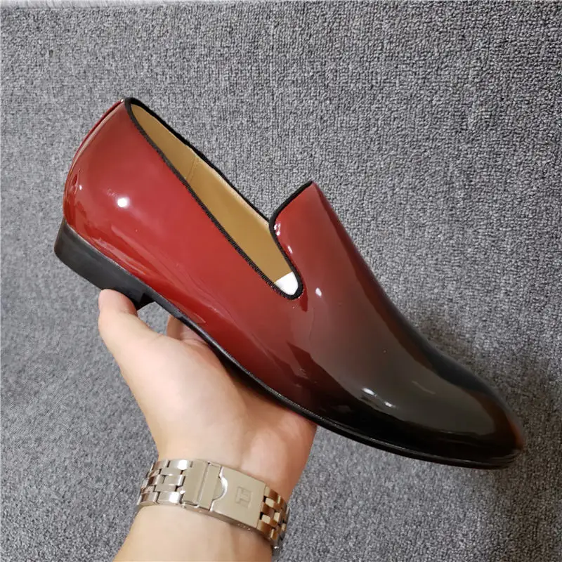 Gentleman Patent Leather Low Top Loafers Men Fashion Brand Designer Red Bottom dress shoes Luxury Genuine Leather Shoes 35-46
Gentleman Patent Leather Low Top Loafers Men Fashion Brand Designer Red Bottom dress shoes Luxury Genuine Leather Shoes 35-46