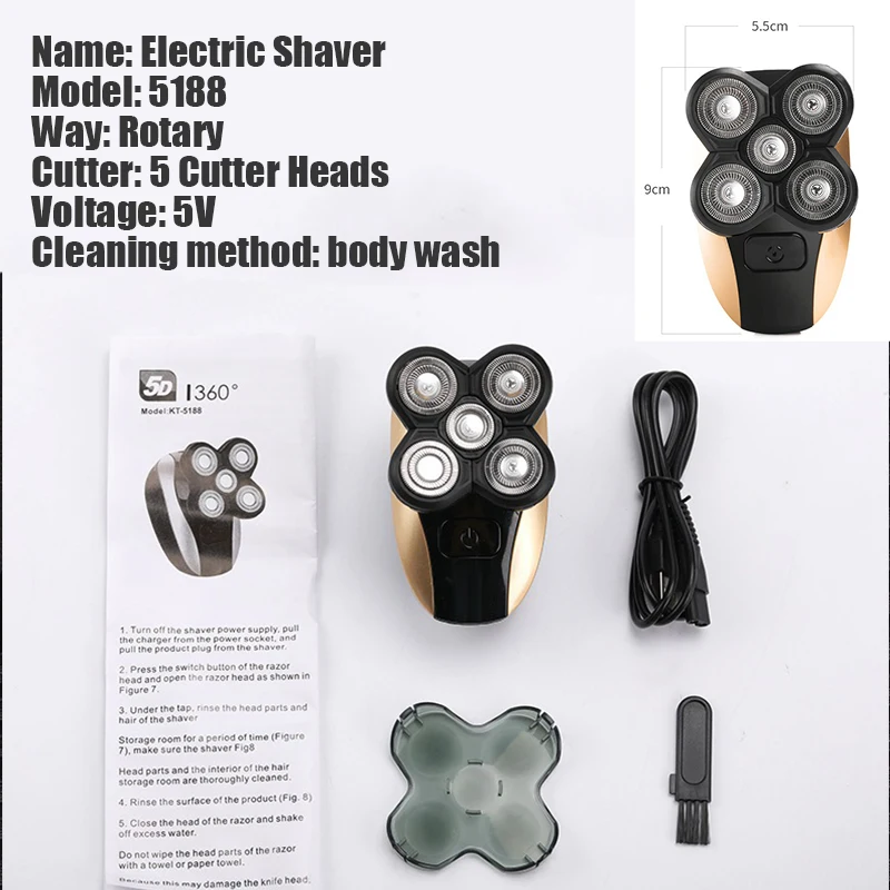 NIUXILIFE 5 In 1 4D Electric Shaver Rechargeable 5 Floating Electric Beard Trimmer Shaving for Men Beard Razor Wet-Dry Dual Use
NIUXILIFE 5 In 1 4D Electric Shaver Rechargeable 5 Floating Electric Beard Trimmer Shaving for Men Beard Razor Wet-Dry Dual Use