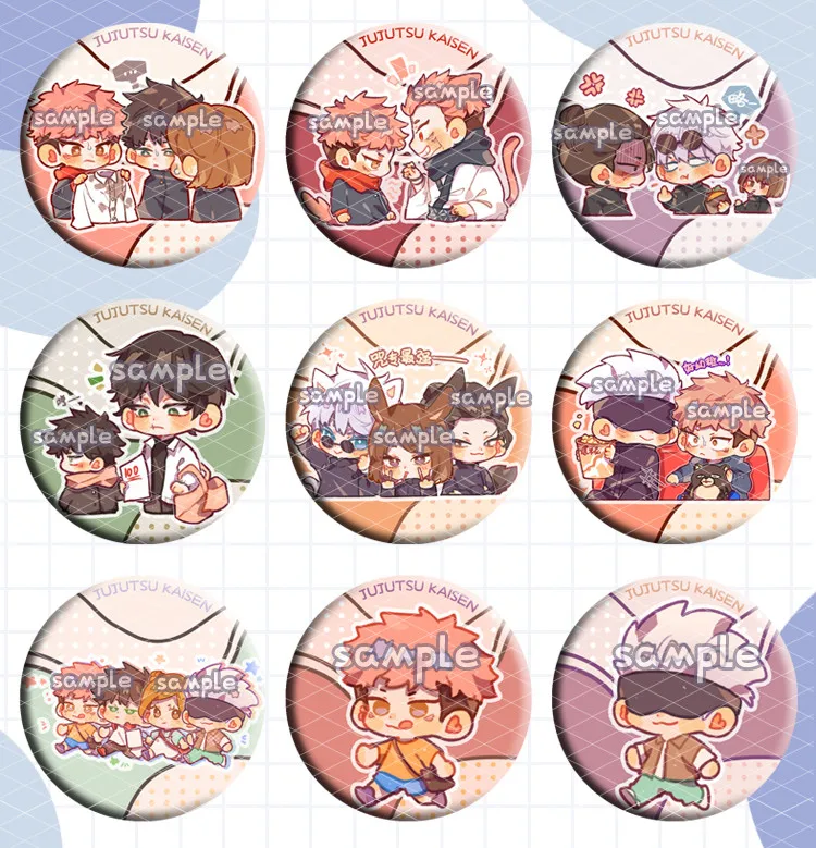 Jujutsu Kaisen Gojo Satoru Fushiguro Megumi 58mm Bedge Figure Badge Round Brooch Pin Gifts Kids Toy
Jujutsu Kaisen Gojo Satoru Fushiguro Megumi 58mm Bedge Figure Badge Round Brooch Pin Gifts Kids Toy