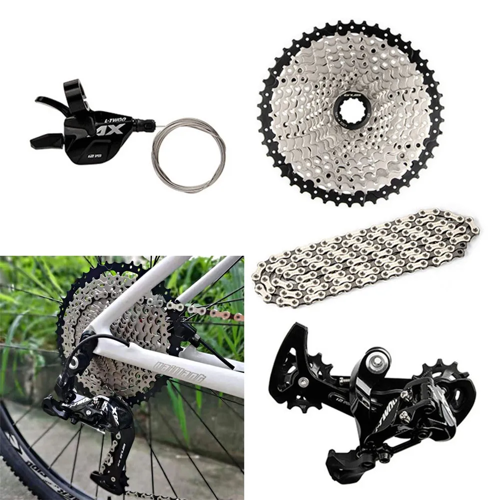 Bike Kit GUB 1X12 Bicycle Rear Derailleur Is Suitable For MTB 12s Bike Derailleur Kit Finger Dial + Rear Dial + Chain + Flywheel
Bike Kit GUB 1X12 Bicycle Rear Derailleur Is Suitable For MTB 12s Bike Derailleur Kit Finger Dial + Rear Dial + Chain + Flywheel
