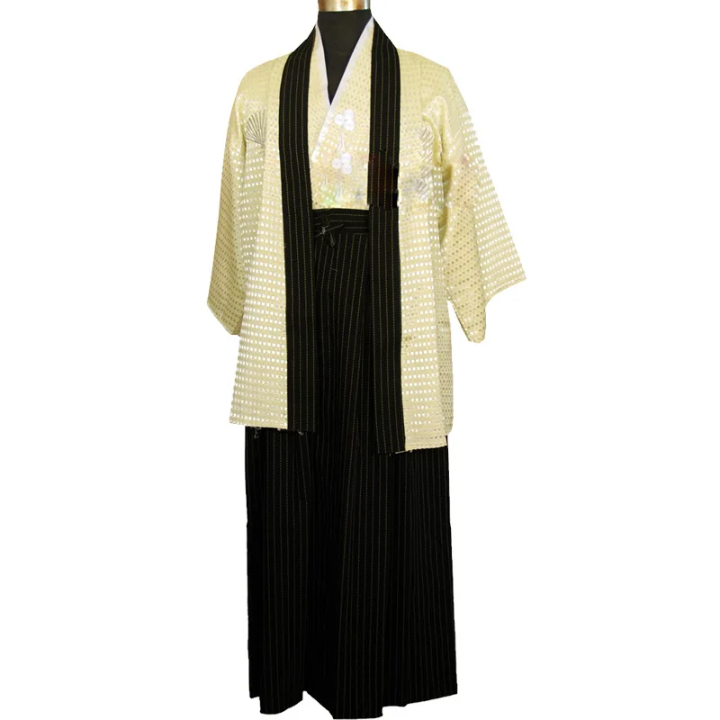 Japanese Vintage Kimono Samurai Clothing Oriental Style Yukata Stage Show Performance Costume For Men Японская одежда
Japanese Vintage Kimono Samurai Clothing Oriental Style Yukata Stage Show Performance Costume For Men Японская одежда