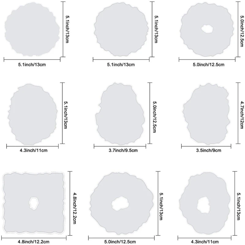 12 шт./компл. формы для подставок неправильной формы в форме волны, форма для подставки из смолы с золотыми и серебряными искусственными подс...
12 шт./компл. формы для подставок неправильной формы в форме волны, форма для подставки из смолы с золотыми и серебряными искусственными подс...