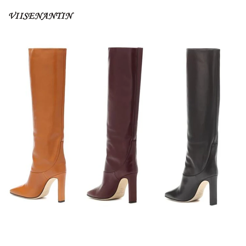 2020 New Style Genuine Leather Roman High-Heeled Square Toe Knight Boots Trendy Women's Catwalk Show Thin Straight Western
2020 New Style Genuine Leather Roman High-Heeled Square Toe Knight Boots Trendy Women's Catwalk Show Thin Straight Western