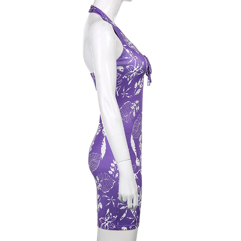 Women Mini Dress Suspender Hanging V-neck Halter Chest Knotted Floral Printed Bodycon Casual Sexy Elegant Evening Party
Women Mini Dress Suspender Hanging V-neck Halter Chest Knotted Floral Printed Bodycon Casual Sexy Elegant Evening Party