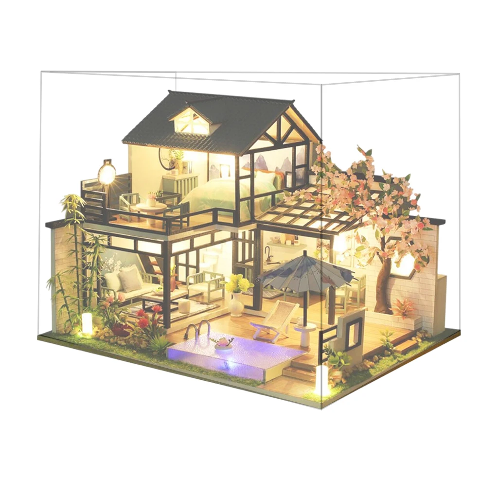 Dollhouse with Realistic Furniture & Dustproof Cover Wood Garden Villa Big House Creative Room 3D Puzzles Gift for Kids Adults
Dollhouse with Realistic Furniture & Dustproof Cover Wood Garden Villa Big House Creative Room 3D Puzzles Gift for Kids Adults