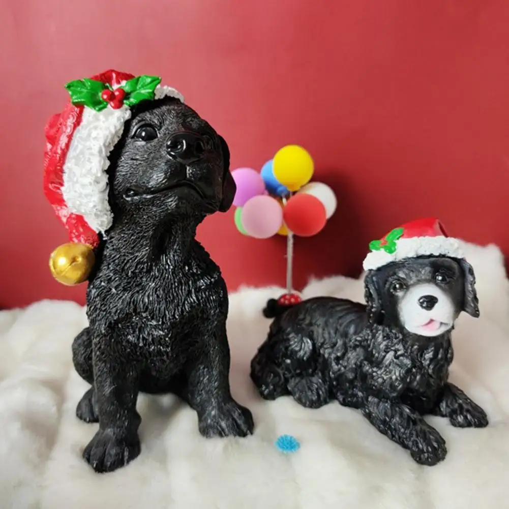 Dog Statue Christmas Hat Wear Vintage Style Exquisite Workmanship Simple Creative Dog Statue Ornament for Home
Dog Statue Christmas Hat Wear Vintage Style Exquisite Workmanship Simple Creative Dog Statue Ornament for Home