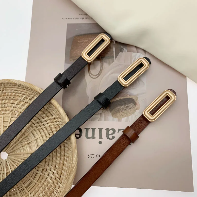 Fashion High Quality Retro Women Genuine Leather Belts Vintage Golden-Retangle Buckle Elegant Straps Jeans Waistband 42002
Fashion High Quality Retro Women Genuine Leather Belts Vintage Golden-Retangle Buckle Elegant Straps Jeans Waistband 42002