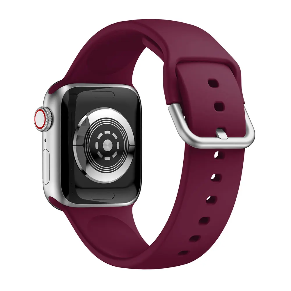 Ремешок силиконовый спортивный для Apple Watch 6 5 4 3 2 1 42 мм 38 резиновый браслет Iwatch 40 44 |