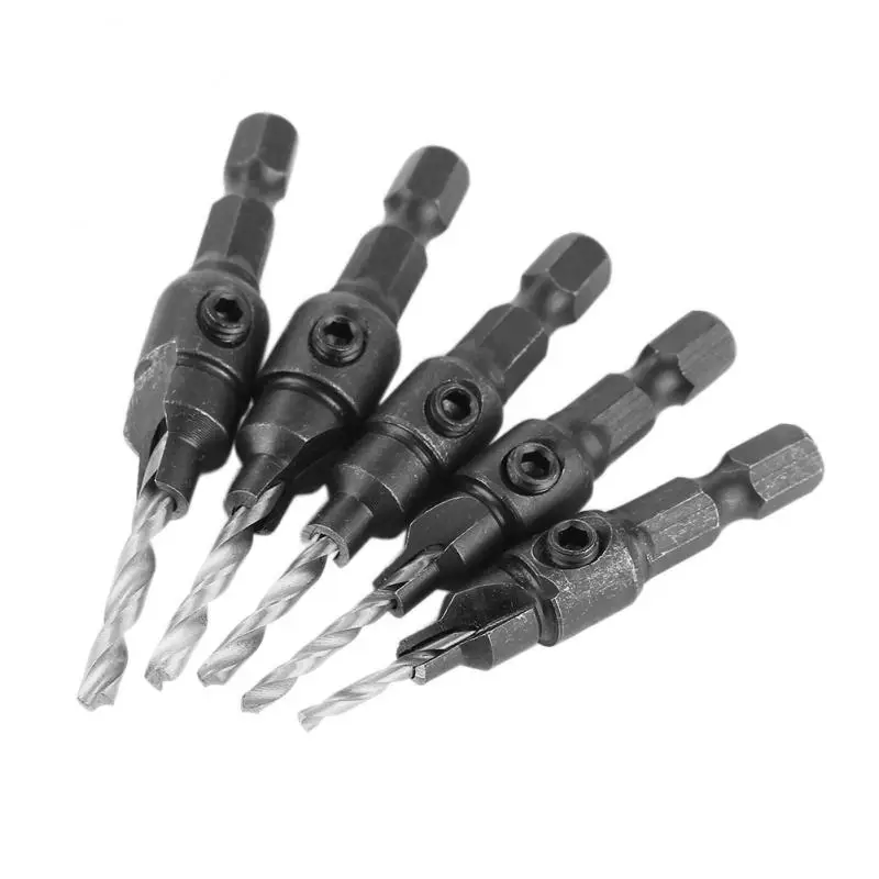 New 5-12mm 5 Pcs HSS Countersink Drill Bit Set Drill Press Set Chamfer Reamer Woodworking Power Tools High Speed Steel
New 5-12mm 5 Pcs HSS Countersink Drill Bit Set Drill Press Set Chamfer Reamer Woodworking Power Tools High Speed Steel