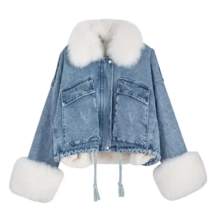 Denim Coat with Large Wool Collar and Velvet Jean Jacket Winter Clothes Women Jacket Women Denim Jacket Women Jackets
Denim Coat with Large Wool Collar and Velvet Jean Jacket Winter Clothes Women Jacket Women Denim Jacket Women Jackets