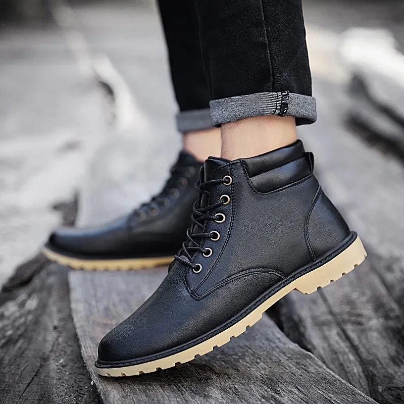New Men's High Top Boots Outdoor Hiking Warm Anti Collision Adult Tooling Boots Waterproof Wear Resistant Male Safety Shoes
New Men's High Top Boots Outdoor Hiking Warm Anti Collision Adult Tooling Boots Waterproof Wear Resistant Male Safety Shoes