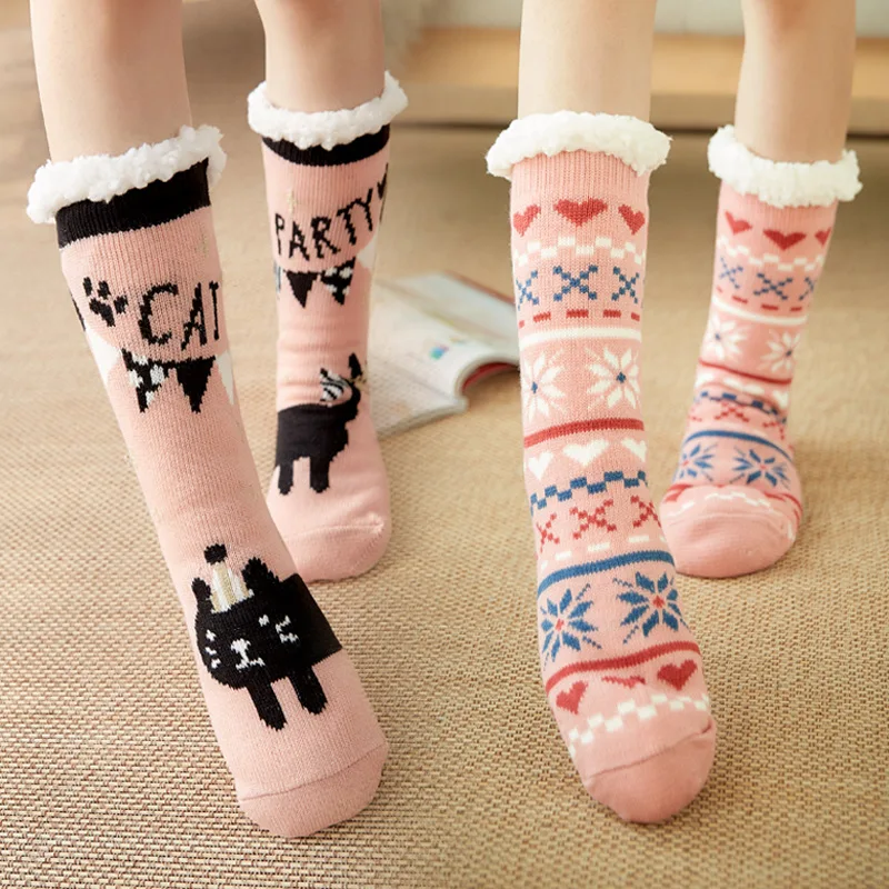 Christmas socks women Autumn and Winter Mid-Calf Room Socks Home Sleep Slippers Foot Sock Fleece-Lined Thickened Carpet Socks
Christmas socks women Autumn and Winter Mid-Calf Room Socks Home Sleep Slippers Foot Sock Fleece-Lined Thickened Carpet Socks