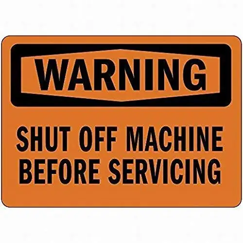 Nice Safety Warning Metal Signs 8X12 Warning Shut Off Machine Before Servicing,Sign Warning Plaque Art Decor for Garage Home Gar
Nice Safety Warning Metal Signs 8X12 Warning Shut Off Machine Before Servicing,Sign Warning Plaque Art Decor for Garage Home Gar