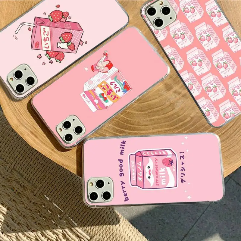 YNDFCNB Cute Japanese Strawberry Milk Phone Case for iPhone 11 12 13 mini pro XS MAX 8 7 6 6S Plus X 5S SE 2020 XR case
YNDFCNB Cute Japanese Strawberry Milk Phone Case for iPhone 11 12 13 mini pro XS MAX 8 7 6 6S Plus X 5S SE 2020 XR case