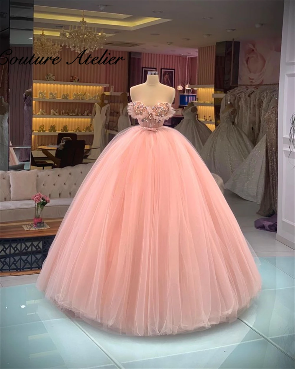 Tulle Evening Dresses Elegant Ball Gown Dinner Dresses For Party And Wedding Beaded Abendkleider
Tulle Evening Dresses Elegant Ball Gown Dinner Dresses For Party And Wedding Beaded Abendkleider