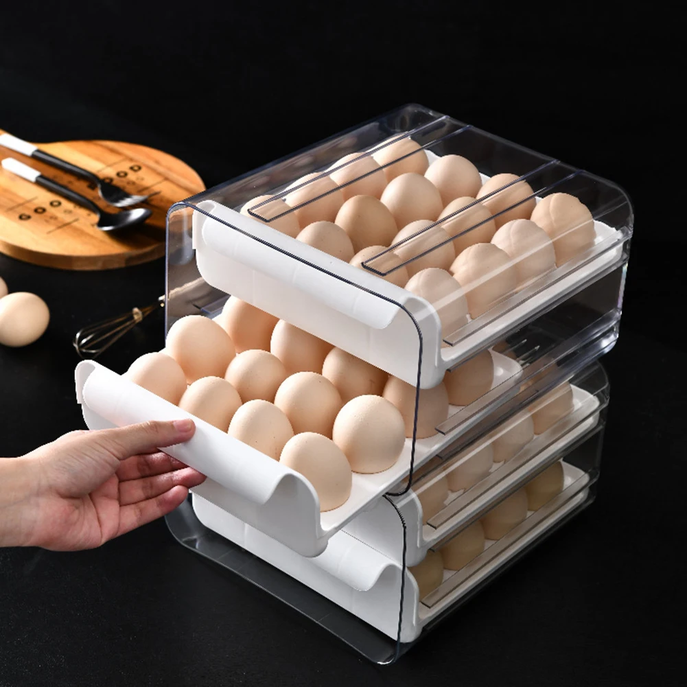 Double-Layer Egg Box Drawer Type Storage Container Plastic Refrigerator Anti-Drop EggBox Rack Support Stackable Kitchen
Double-Layer Egg Box Drawer Type Storage Container Plastic Refrigerator Anti-Drop EggBox Rack Support Stackable Kitchen