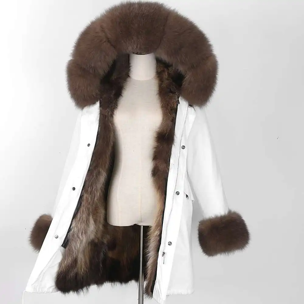 Women 2020 Real Fur Coat Winter Jacket Parka Thick Streetwear Outwear Fox Fur Liner Warm Natural Raccoon Fur Collar Waterproof
Women 2020 Real Fur Coat Winter Jacket Parka Thick Streetwear Outwear Fox Fur Liner Warm Natural Raccoon Fur Collar Waterproof