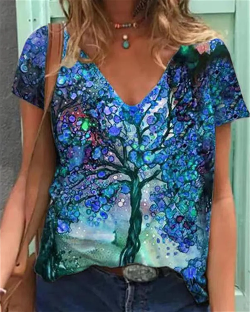 5XL Large Size Women T shirt Fashion Floral V-neck Short Sleeve Casual Tee Tops New Summer 3D Print Short Sleeve Female T shirt
5XL Large Size Women T shirt Fashion Floral V-neck Short Sleeve Casual Tee Tops New Summer 3D Print Short Sleeve Female T shirt