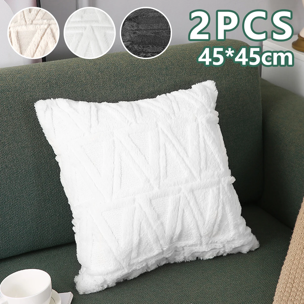 New 2pcs Square Throw Pillow Cover Tear Resistance Cushion Cover Cotton Linen Velvet Cushion Cover with Hidden Zipper Pillowcase
New 2pcs Square Throw Pillow Cover Tear Resistance Cushion Cover Cotton Linen Velvet Cushion Cover with Hidden Zipper Pillowcase