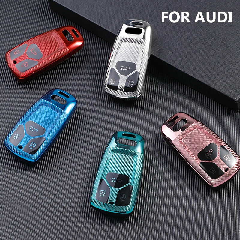 2022 New TPU Car Remote Key Case Cover Shell Carbon Fiber Style For Audi A4 B9 A5 A6 8S 8W Q5 Q7 4M S4 S5 S7 TT Keychain
2022 New TPU Car Remote Key Case Cover Shell Carbon Fiber Style For Audi A4 B9 A5 A6 8S 8W Q5 Q7 4M S4 S5 S7 TT Keychain