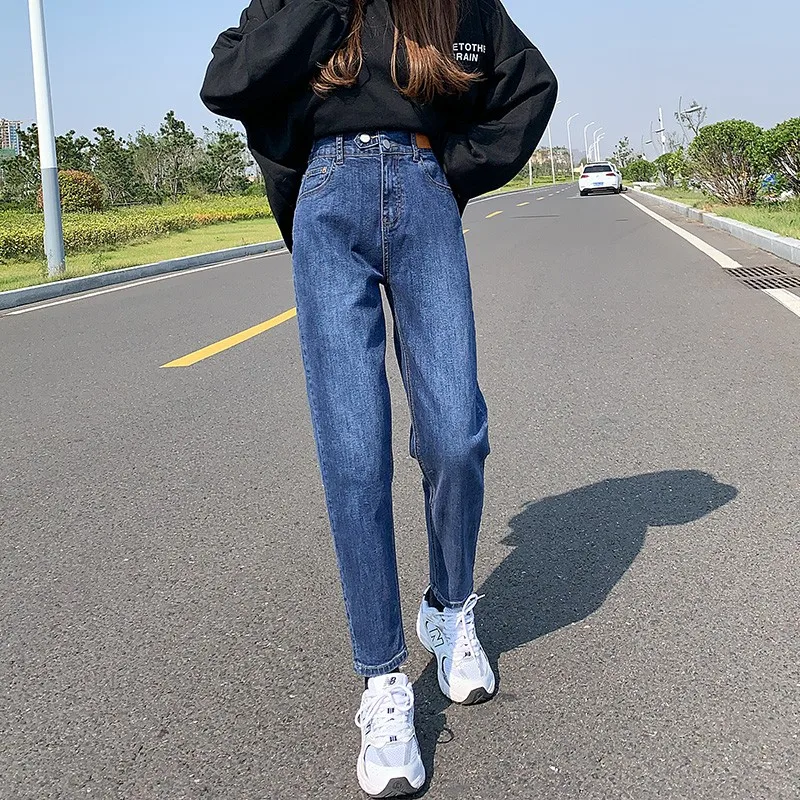 Women Jeans High waist Denim female Double button Full Length Softener Casual Mom Jeans Harem Pants 5XL
Women Jeans High waist Denim female Double button Full Length Softener Casual Mom Jeans Harem Pants 5XL