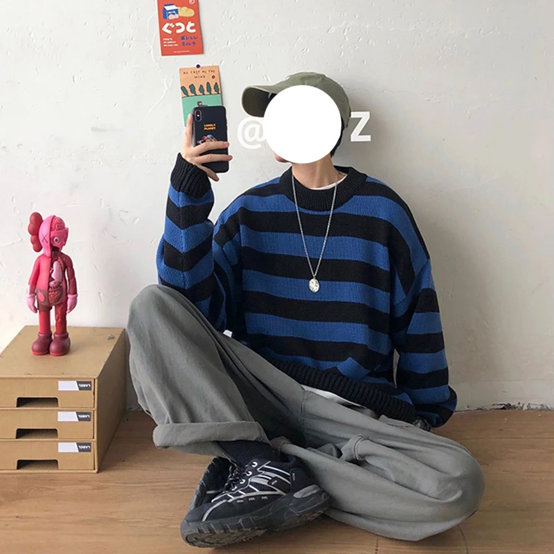 Oversize Pullovers Men Striped O-neck Vintage Unisex Autumn Trendy Korean-style Loose Knitwear All-match Simple Pullover Sweater
Oversize Pullovers Men Striped O-neck Vintage Unisex Autumn Trendy Korean-style Loose Knitwear All-match Simple Pullover Sweater