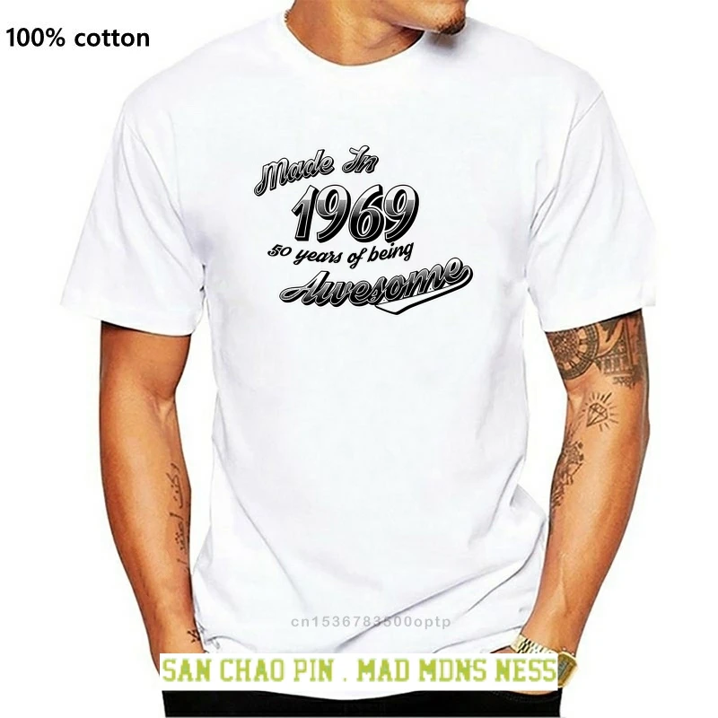 50e Birthday Tshirt Made In 1969, 50 Years Of Awesome T-Shirt Loose Size Top Ajax Funny
50e Birthday Tshirt Made In 1969, 50 Years Of Awesome T-Shirt Loose Size Top Ajax Funny