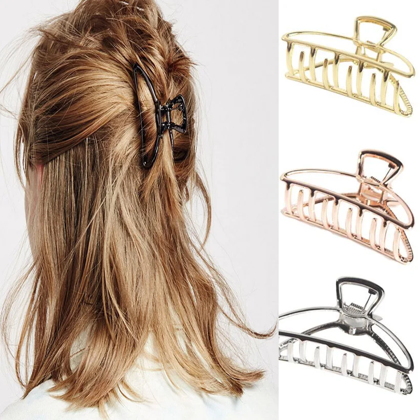 2021 Women Girls Geometric Hair Claw Clamps Hair Crab Moon Shape Hair Clip Claws Solid Color Accessories Hairpin Large/Mini Size
2021 Women Girls Geometric Hair Claw Clamps Hair Crab Moon Shape Hair Clip Claws Solid Color Accessories Hairpin Large/Mini Size