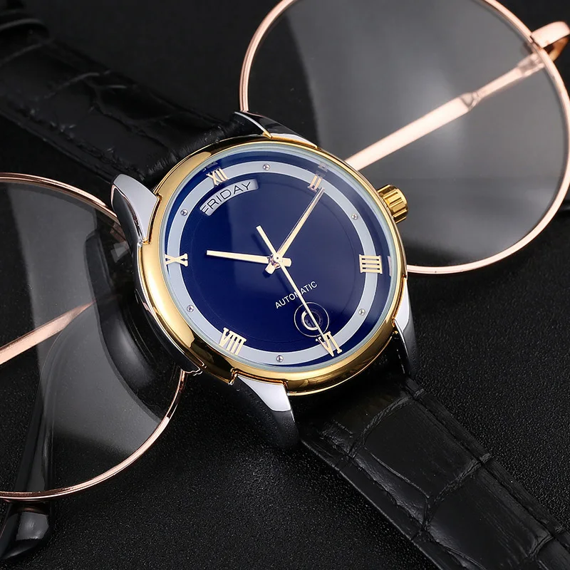 Vintage New Automatic Mechanical Hollow-out Watch Waterproof Fashion Double Calendar Mechanical Watch Fashion Men's Choice Gift
Vintage New Automatic Mechanical Hollow-out Watch Waterproof Fashion Double Calendar Mechanical Watch Fashion Men's Choice Gift
