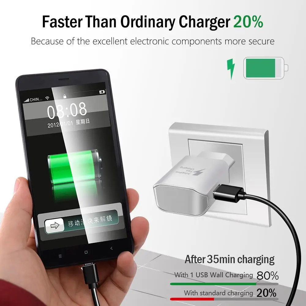 Phone Charger Adaptive Fast Charging EU US USB Chargers Cable For Samsung Feel 2 A51 A50 A70 A20 A91 S8 S9 A71 A10 A11 A01 A5
Phone Charger Adaptive Fast Charging EU US USB Chargers Cable For Samsung Feel 2 A51 A50 A70 A20 A91 S8 S9 A71 A10 A11 A01 A5