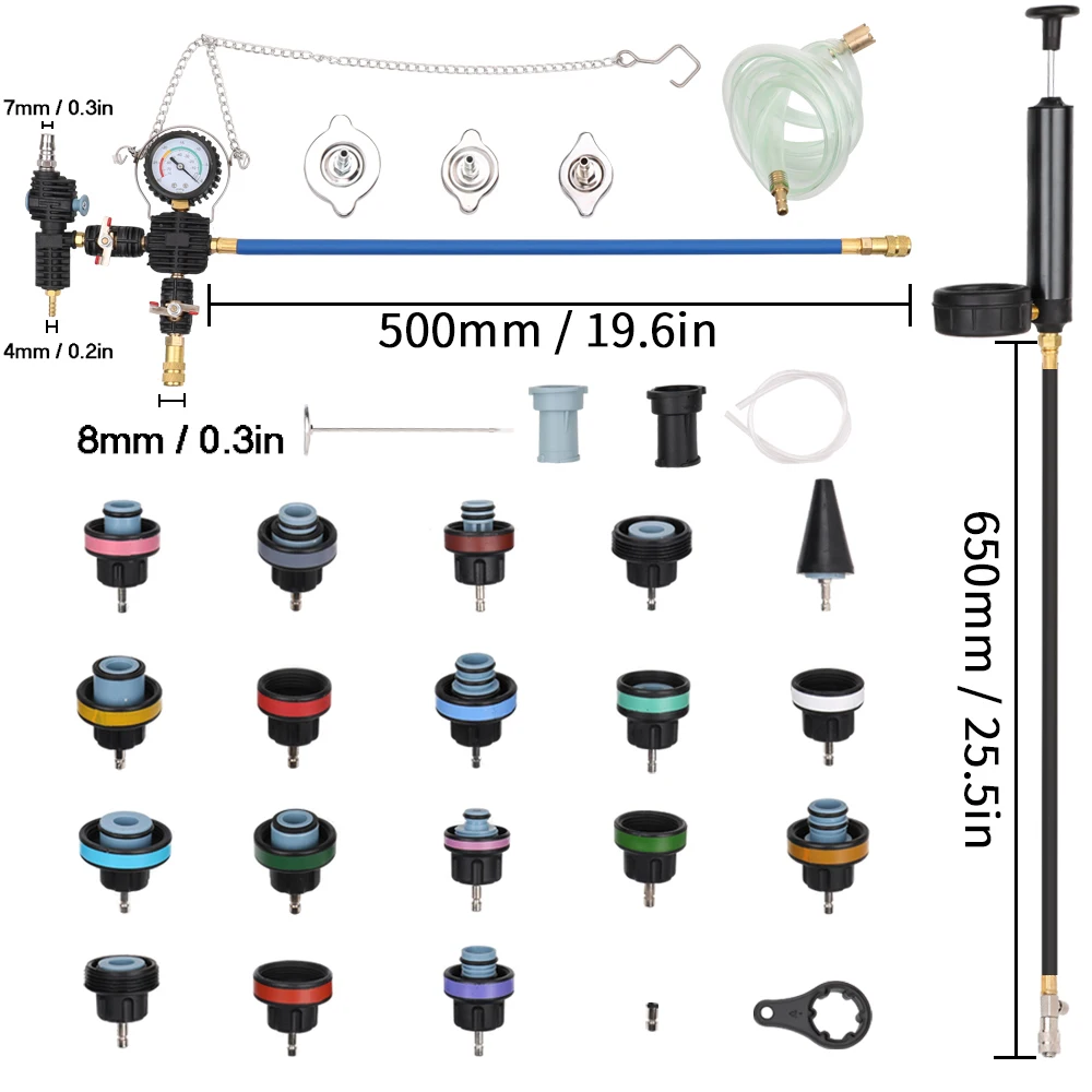 Универсальный Набор для тестирования давления радиатора 28 шт. вакуумные системы