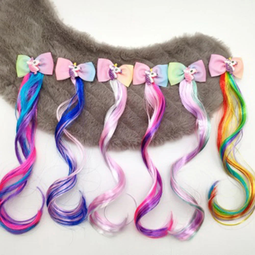 Girls Hair Braid Extensions Attachments, for Kids Colored Hair Extension with Bows Unicorn Teens Party Hair Accessories
Girls Hair Braid Extensions Attachments, for Kids Colored Hair Extension with Bows Unicorn Teens Party Hair Accessories