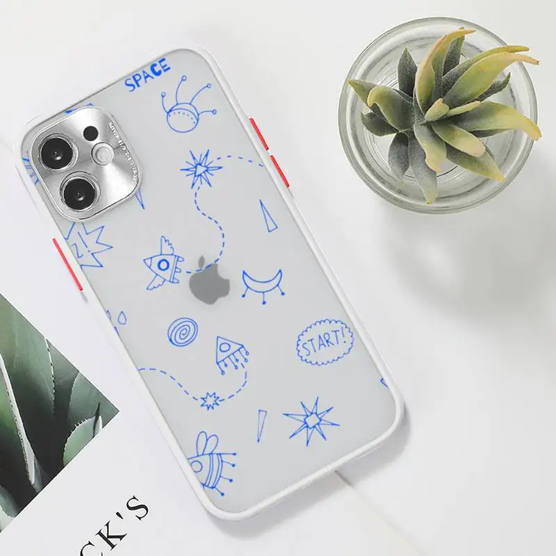 Cute Space Planet Stars Phone Case For iPhone 12 11 Mini Pro XR XS Max 7 8 Plus X Matte transparent White Cover
Cute Space Planet Stars Phone Case For iPhone 12 11 Mini Pro XR XS Max 7 8 Plus X Matte transparent White Cover