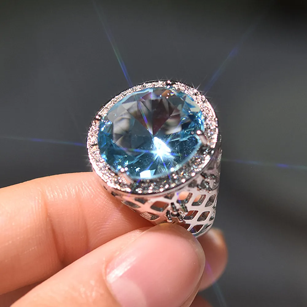Aquamarine emerald gemstones blue green crystal zircon diamonds rings for women vintage luxury jewelry bijoux bague silver color
Aquamarine emerald gemstones blue green crystal zircon diamonds rings for women vintage luxury jewelry bijoux bague silver color