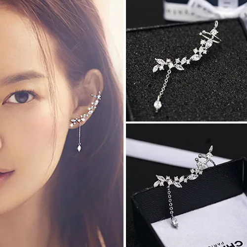 New Design Wedding Jewelry Luxury Clear Zircon Earrings Elegant 925 Sterling Silver leaves Stud Earrings For Women
New Design Wedding Jewelry Luxury Clear Zircon Earrings Elegant 925 Sterling Silver leaves Stud Earrings For Women
