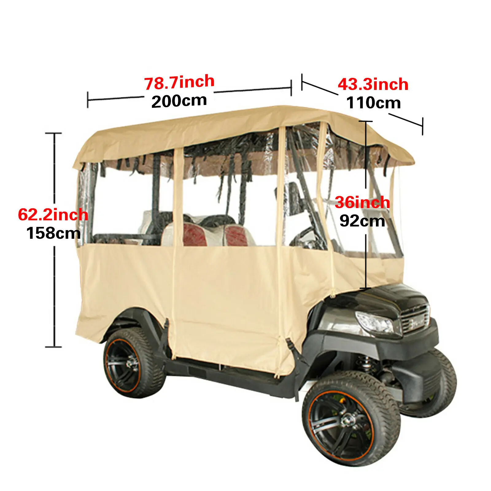 4 Passenger Golf Cart Cover Driving Enclosure Buckle Waterproof PVC Golf Cart Enclosures Rain Cover
4 Passenger Golf Cart Cover Driving Enclosure Buckle Waterproof PVC Golf Cart Enclosures Rain Cover