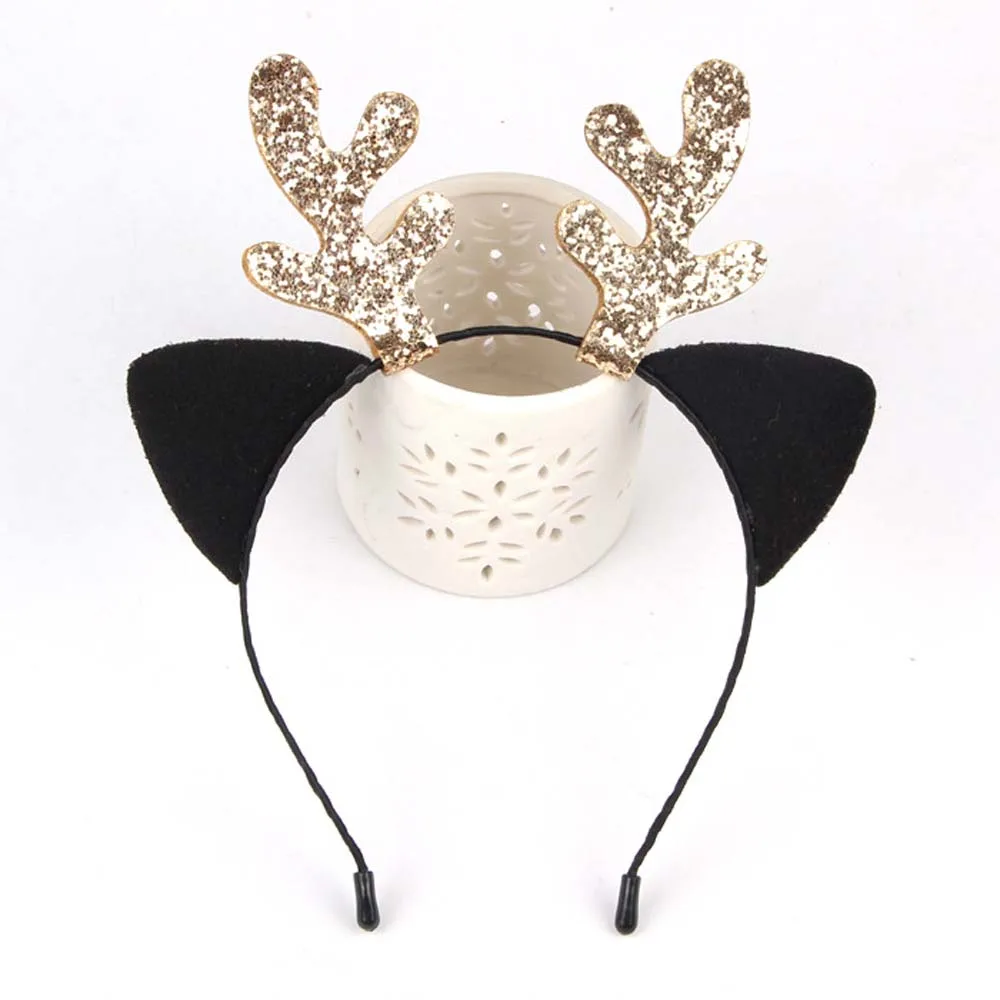 Christmas Headbands Fancy Reindeer Antlers Hairband Xmas Kids Baby Hairhoop Party Decor Headwear Hair Accessories Gift | Аксессуары для