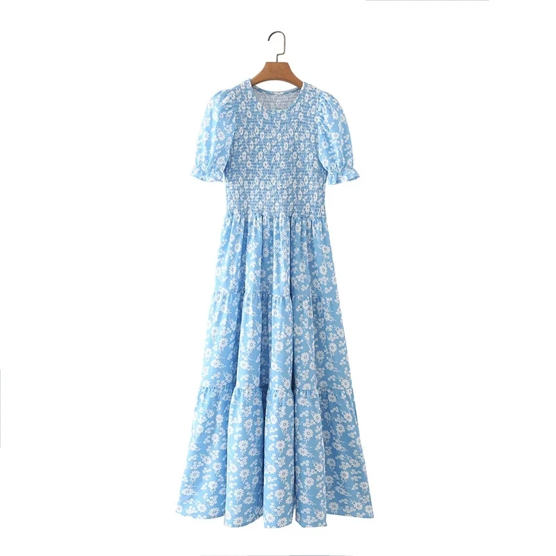 Summer Women Floral Print Tiered Ruffle Midi Dress Female Puff Sleeve Clothes Leisure Lady Slim Vestido D7931
Summer Women Floral Print Tiered Ruffle Midi Dress Female Puff Sleeve Clothes Leisure Lady Slim Vestido D7931