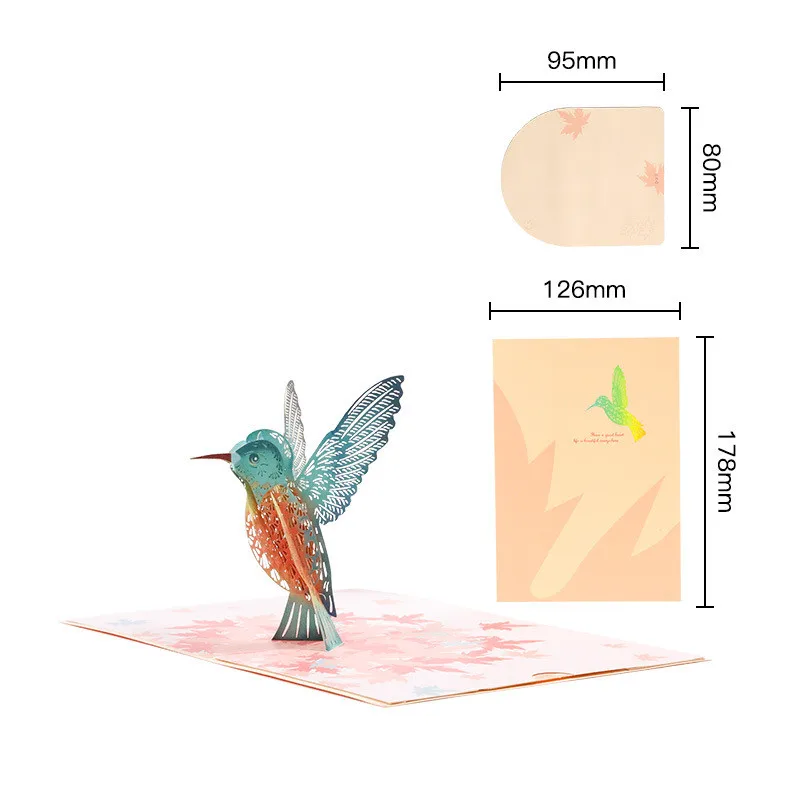 3D Pop Up Hummingbird Greeting Card Thinking Of You for Birthday Wedding Invitation Card Children's day
3D Pop Up Hummingbird Greeting Card Thinking Of You for Birthday Wedding Invitation Card Children's day