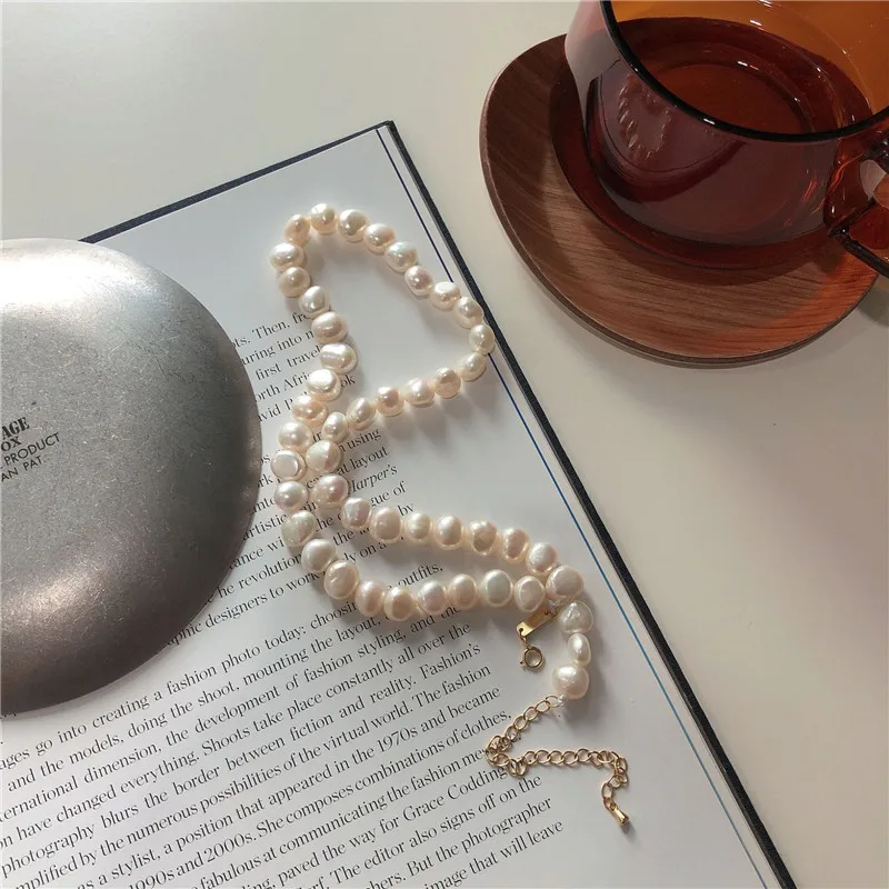 POFUNUO Real 925 Sterling Silver French Style Women Pearl Chain Necklaces Baroque Chokers Female Fine Jewelry Gifts Necklaces
POFUNUO Real 925 Sterling Silver French Style Women Pearl Chain Necklaces Baroque Chokers Female Fine Jewelry Gifts Necklaces