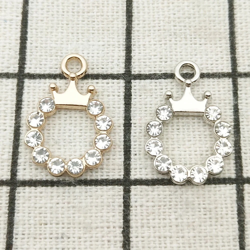 10pcs crystal crown charm jewelry accessories earring pendant bracelet necklace charms zinc alloy diy finding 21x23mm
10pcs crystal crown charm jewelry accessories earring pendant bracelet necklace charms zinc alloy diy finding 21x23mm